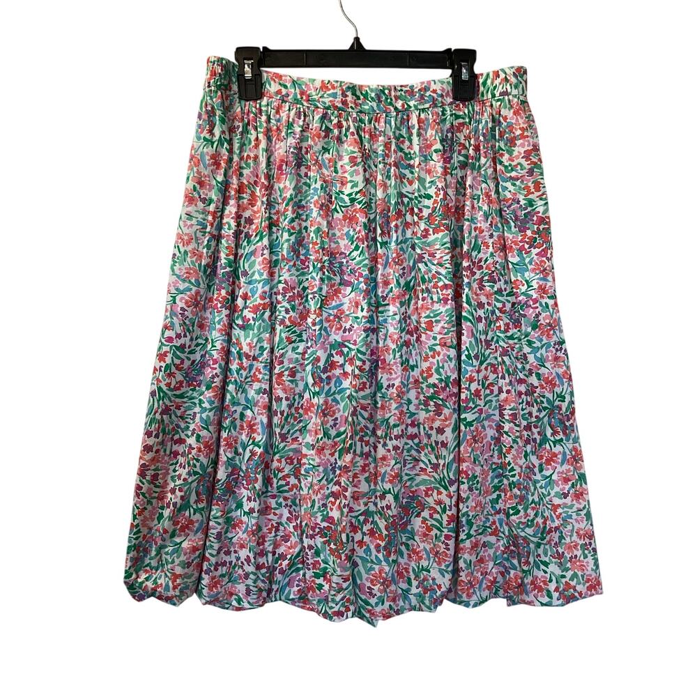 J.Crew White Spearmint Floral Bubble Skirt Large NWT floral - Picture 2 of 9